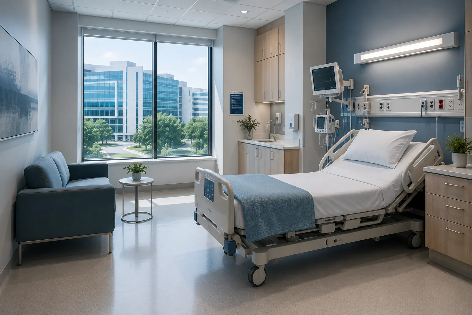 Modern healthcare facility environment